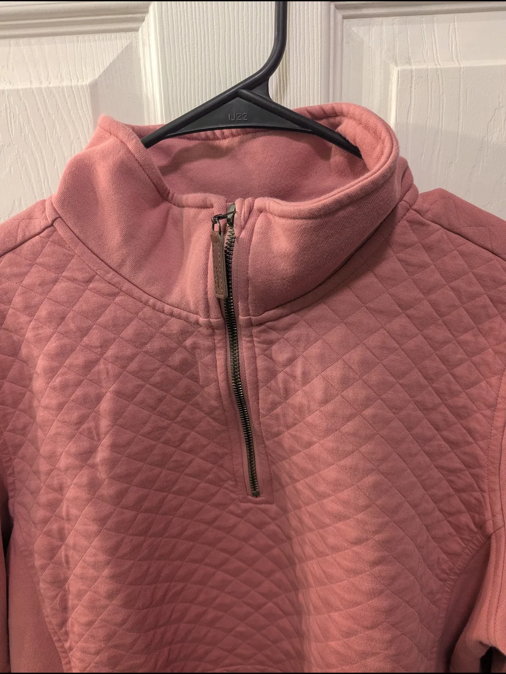 L.L.Bean Quilted Pullover Sweatshirt in Rose Pink - Picture 2 of 9